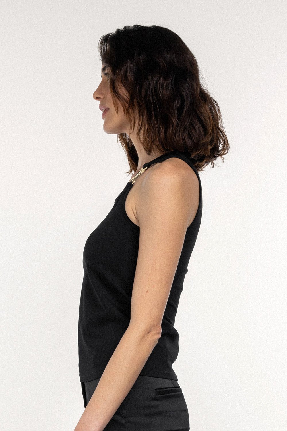 Boneqa Barcelona-Toka Detaylı Halter Yaka Top-Top-2-Milagron.com