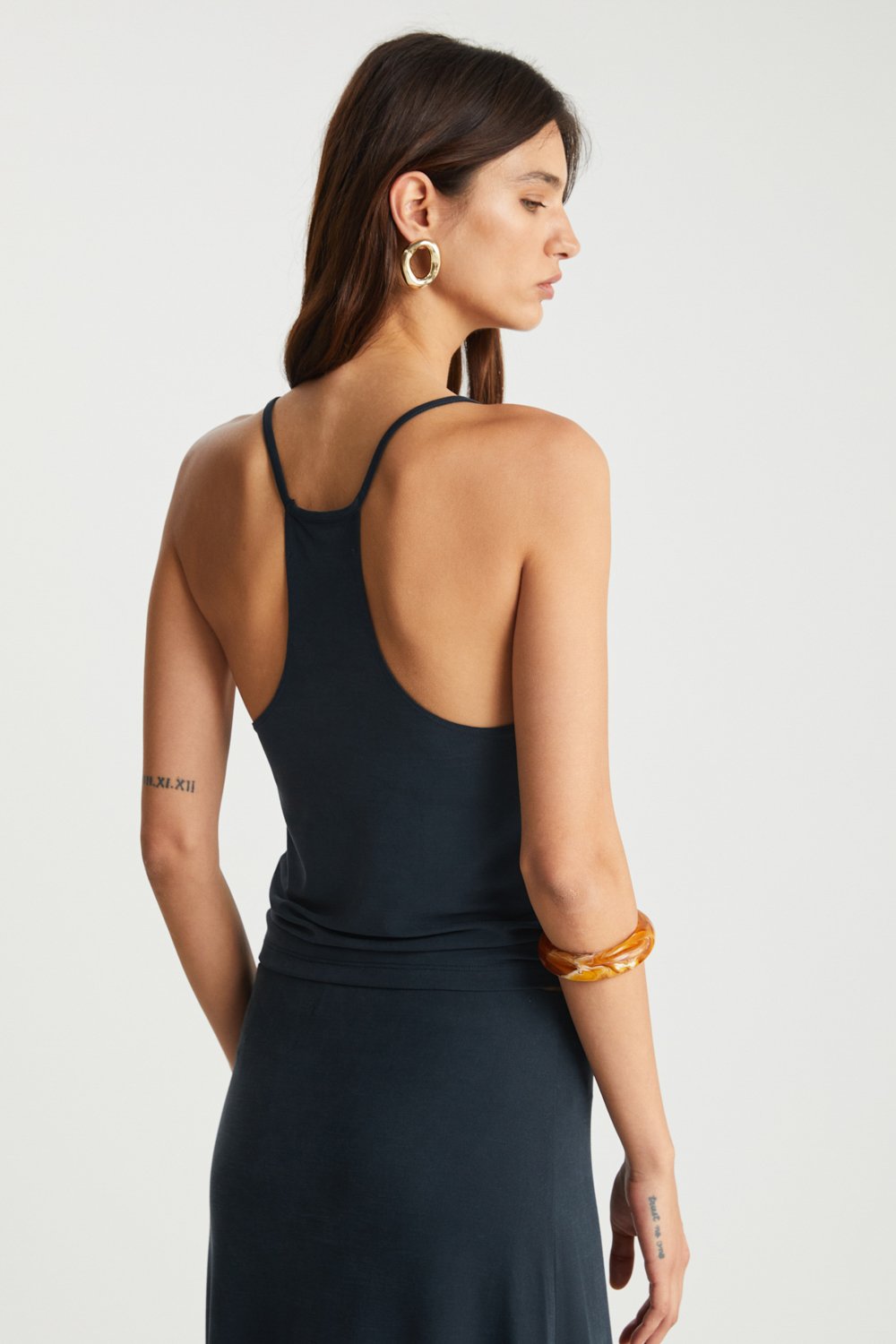 Boneqa Barcelona-Yarışçı Sırtlı Siyah Tişört-T-Shirts-4-Milagron.com