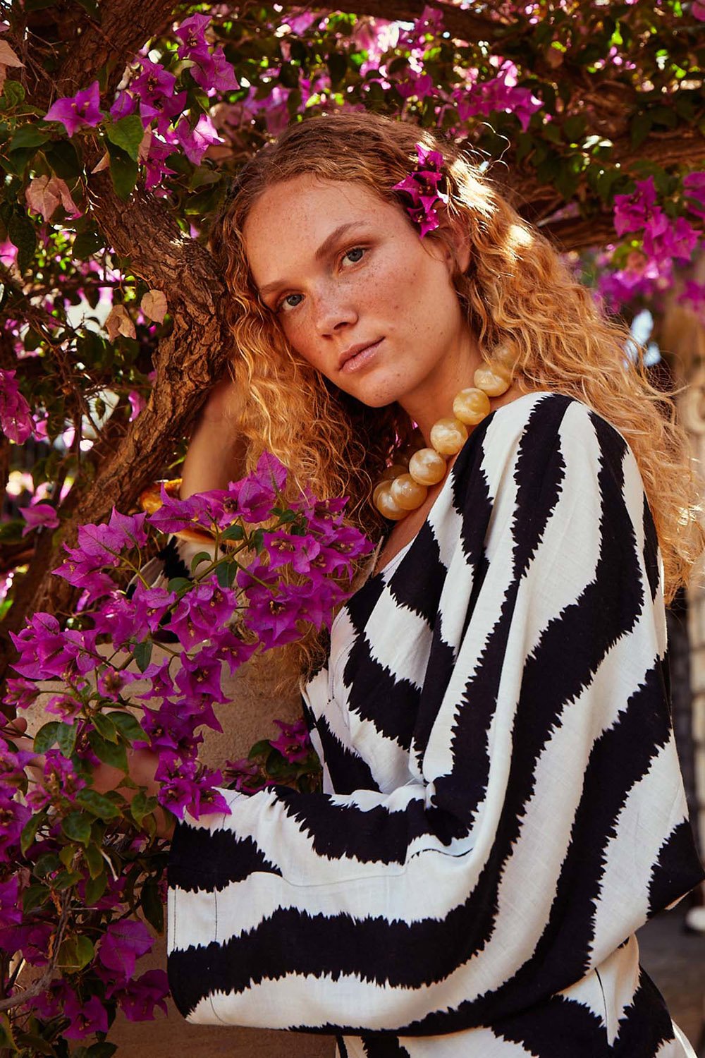 Boneqa Barcelona-Zebra Desenli Elbise-Elbise-8-Milagron.com