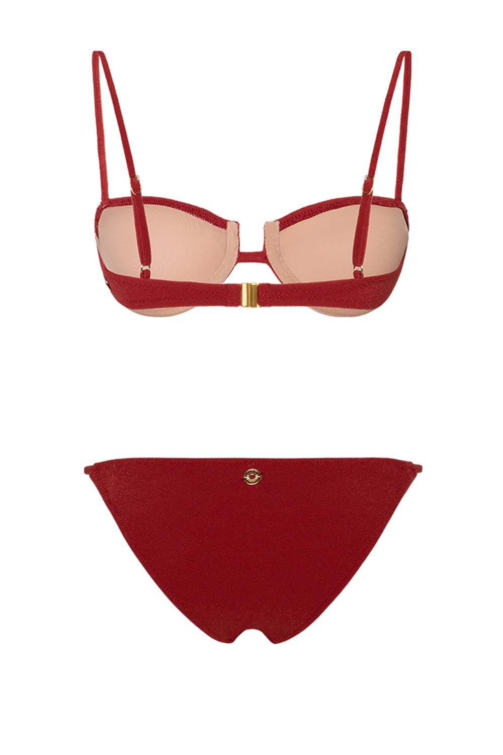 Bonesta-Acacia Burgundy Terry Kaplı Balenli Bikini Takımı-Bikini & Mayo-5-Milagron.com