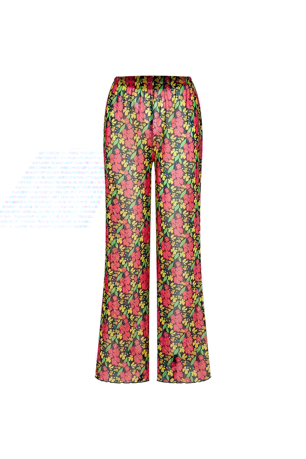 Bonesta-Alvara Fuşya Çiçek Desenli Pantolon Pareo-Pareo & Bandana-1-Milagron.com