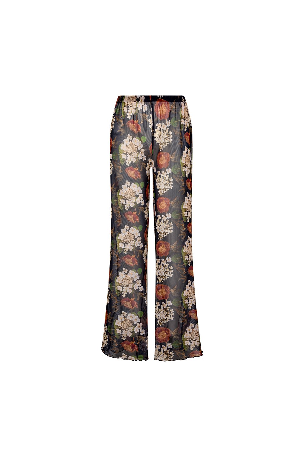 Bonesta-Alvara Koyu Kahve Çiçek Desenli Pantolon Pareo-Pareo & Bandana-1-Milagron.com