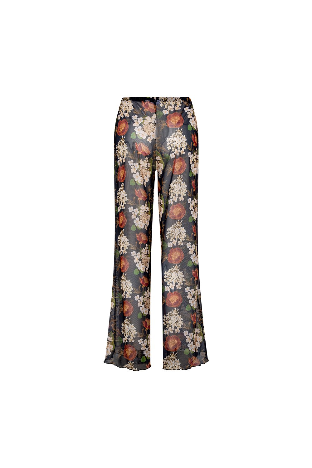 Bonesta-Alvara Koyu Kahve Çiçek Desenli Pantolon Pareo-Pareo & Bandana-2-Milagron.com