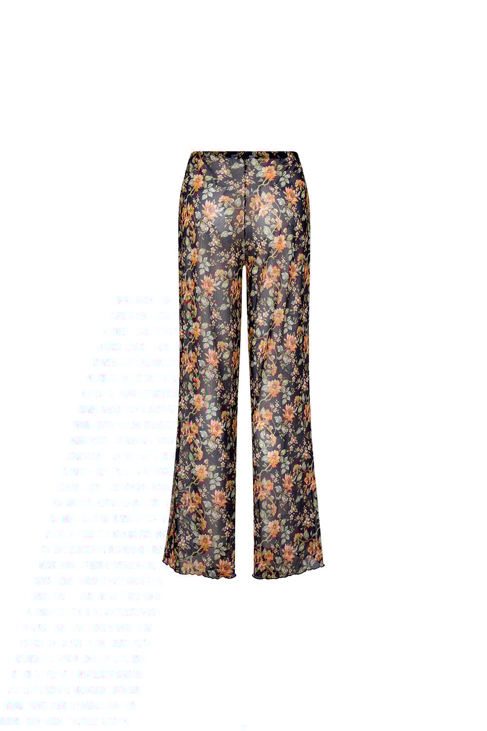 Bonesta-Alvara Turuncu Çiçek Desenli Pantolon Pareo-Pareo & Bandana-2-Milagron.com