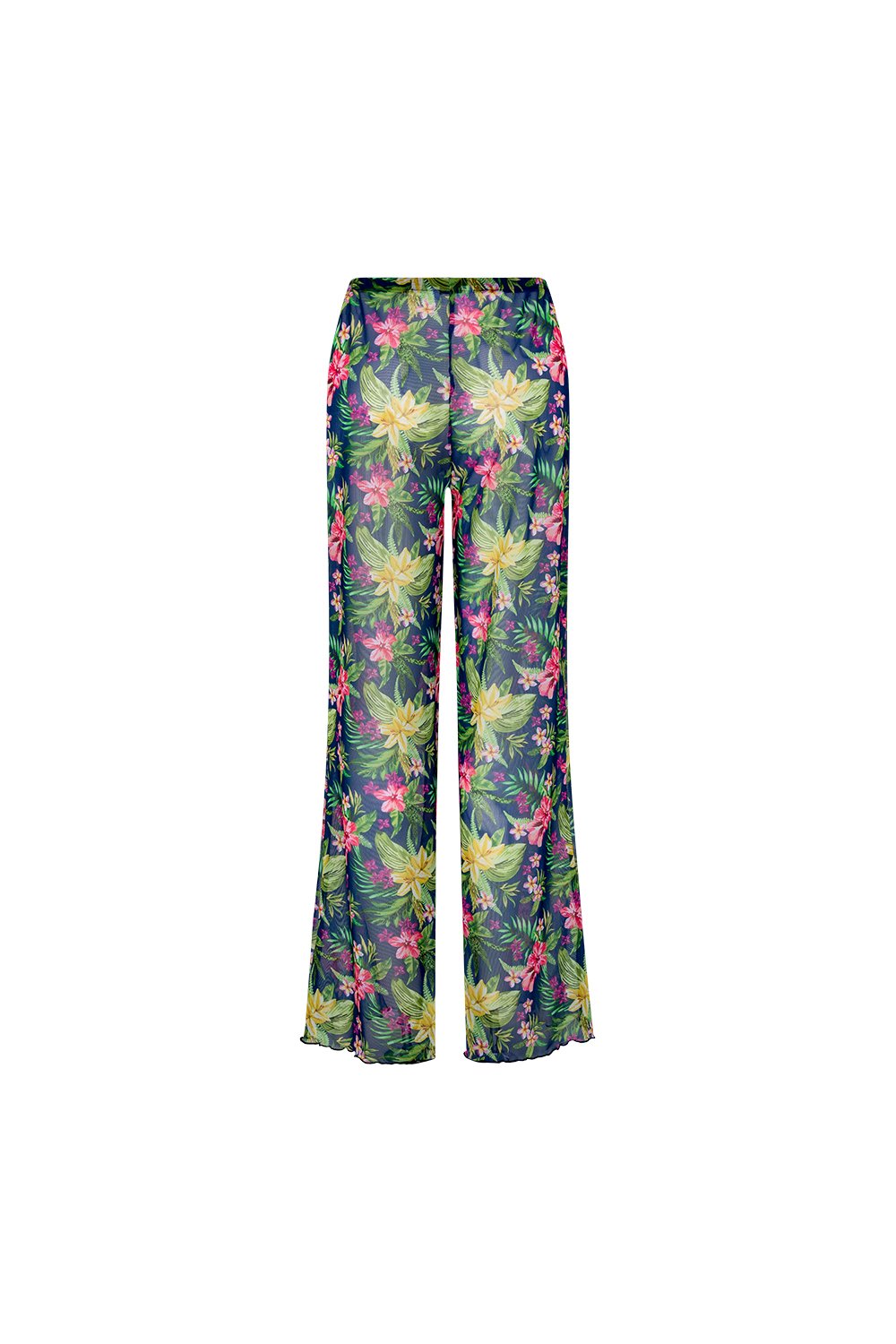 Bonesta-Alvara Yeşil Pembe Çiçek Desenli Pantolon Pareo-Pareo & Bandana-2-Milagron.com