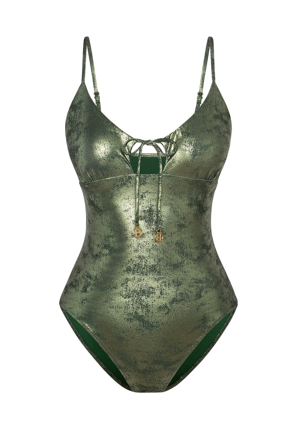 Bonesta-Badain Shiny Sonic Green Bağcıklı V Yaka Mayo-Bikini & Mayo-5-Milagron.com