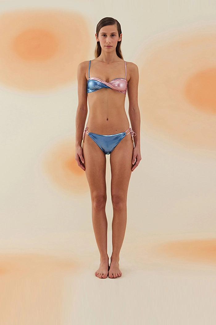 Bonesta-Baja Shiny Sapphire Blue And Misty Rose Çift Renk Dönmeli Bikini Takımı-Bikini & Mayo-3-Milagron.com