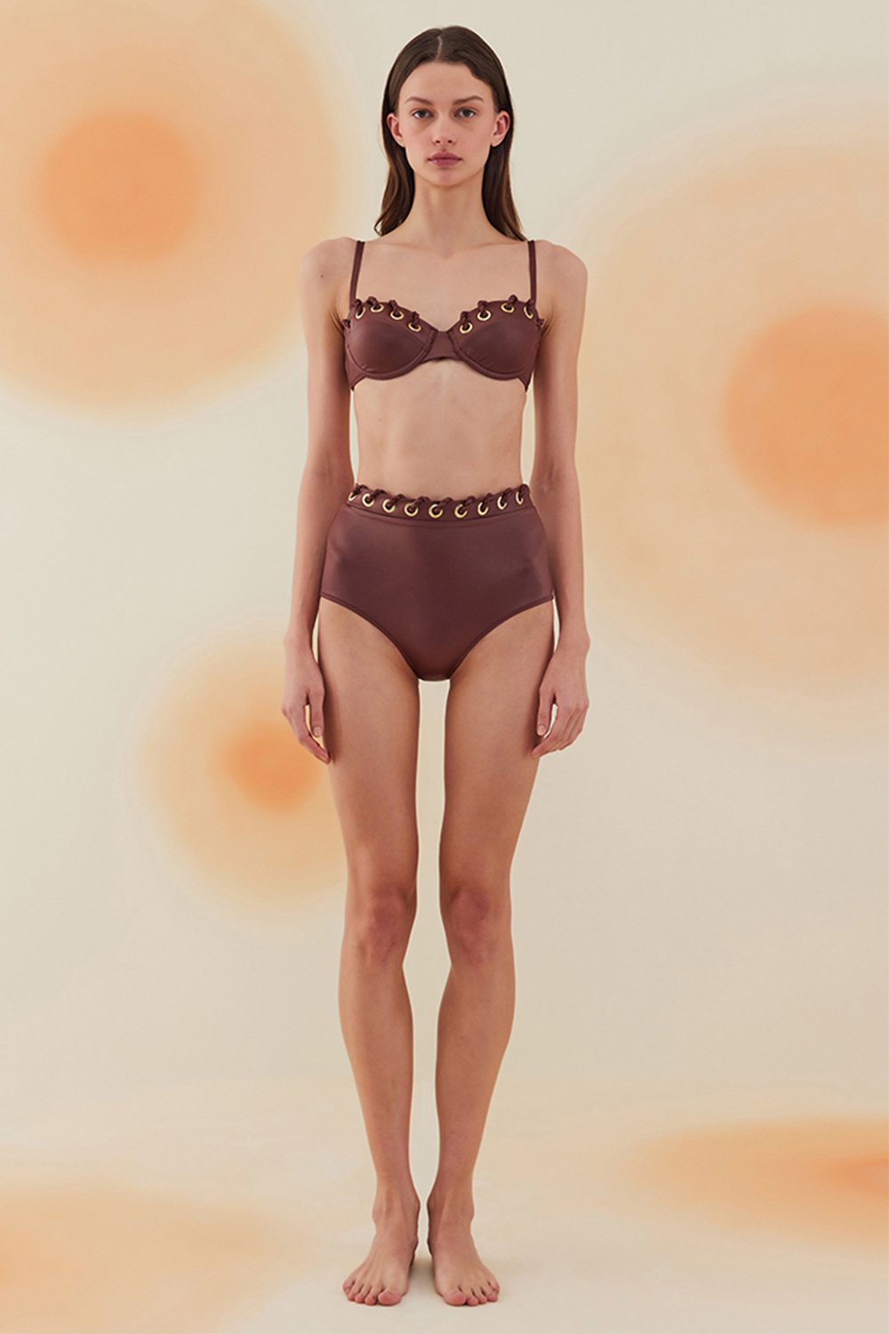 Bonesta-Barchan Burnt Umber Kaplı Bikini Takımı-Bikini & Mayo-1-Milagron.com