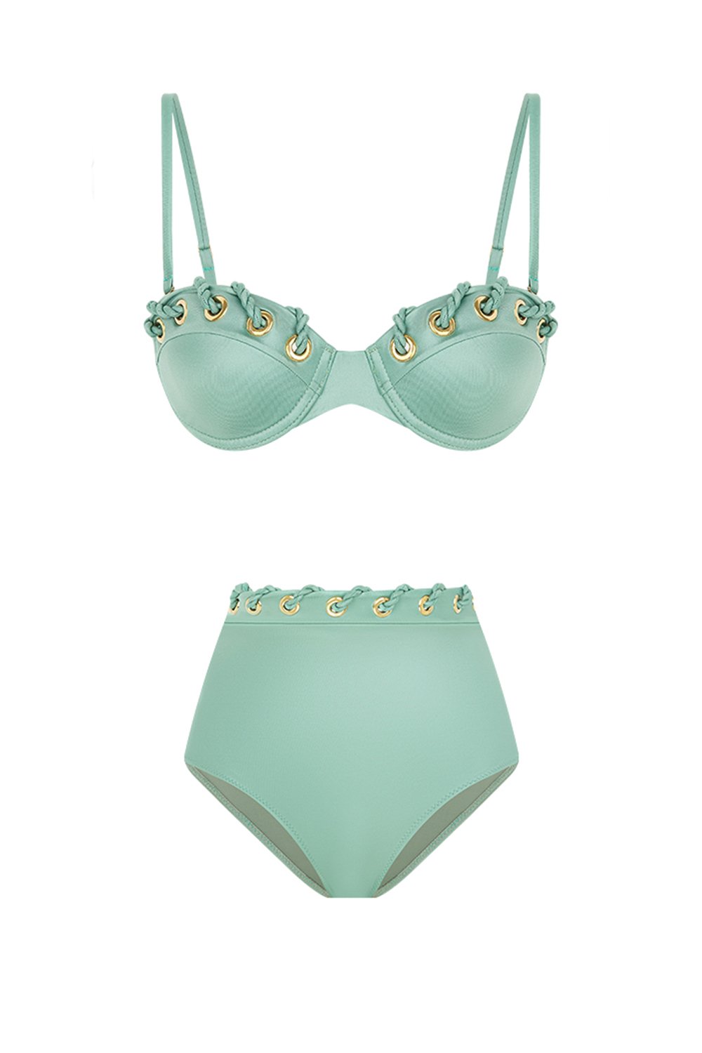 Bonesta-Barchan Mint Green Kaplı Bikini Takımı-Bikini & Mayo-4-Milagron.com