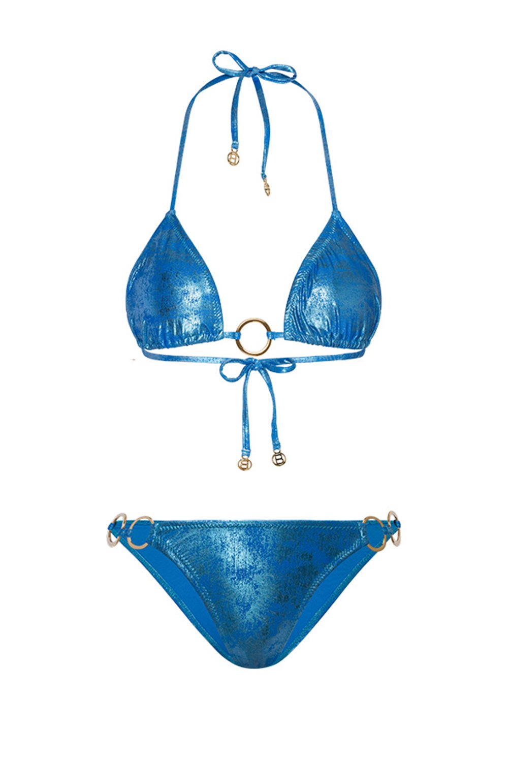 Bonesta-Bardenas Shiny Azure Blue Aksesuarlı Üçgen Bikini Takımı-Bikini & Mayo-8-Milagron.com