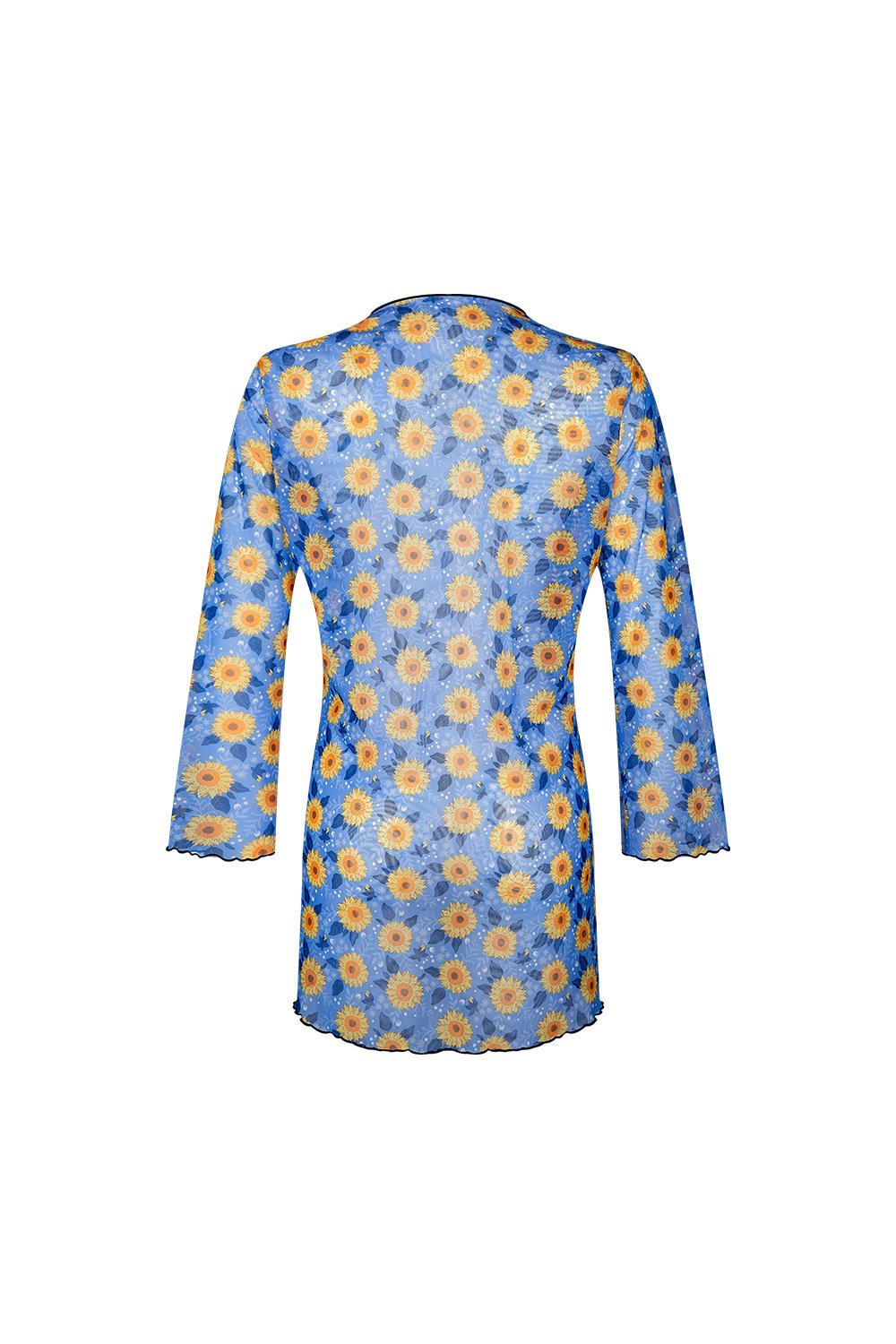 Bonesta-Bellanca Ayçiçeği Desenli Önü Büzgülü Gömlek Pareo-Pareo & Bandana-2-Milagron.com