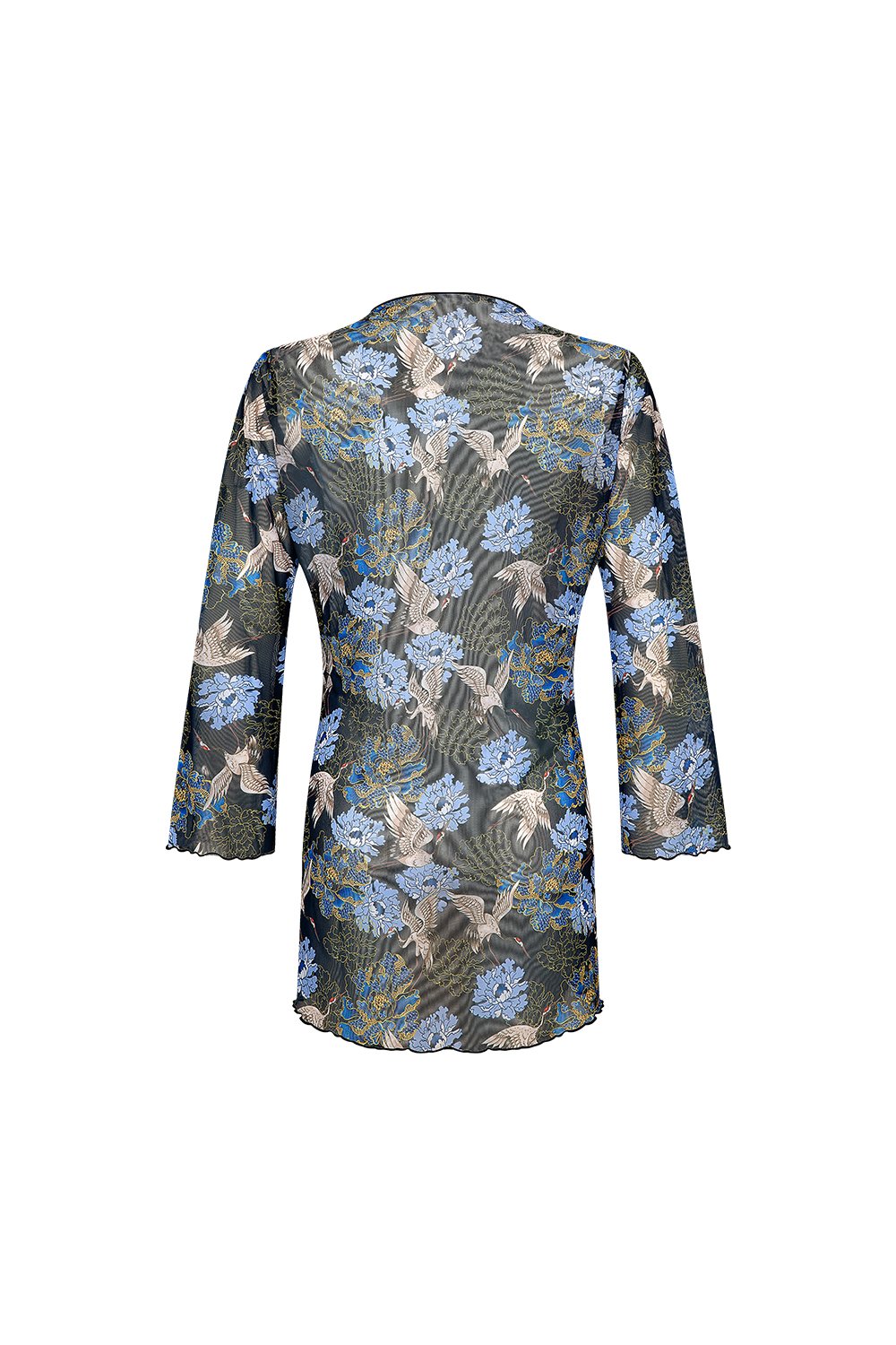 Bonesta-Bellanca Kuş Desenli Önü Büzgülü Gömlek Pareo-Pareo & Bandana-2-Milagron.com