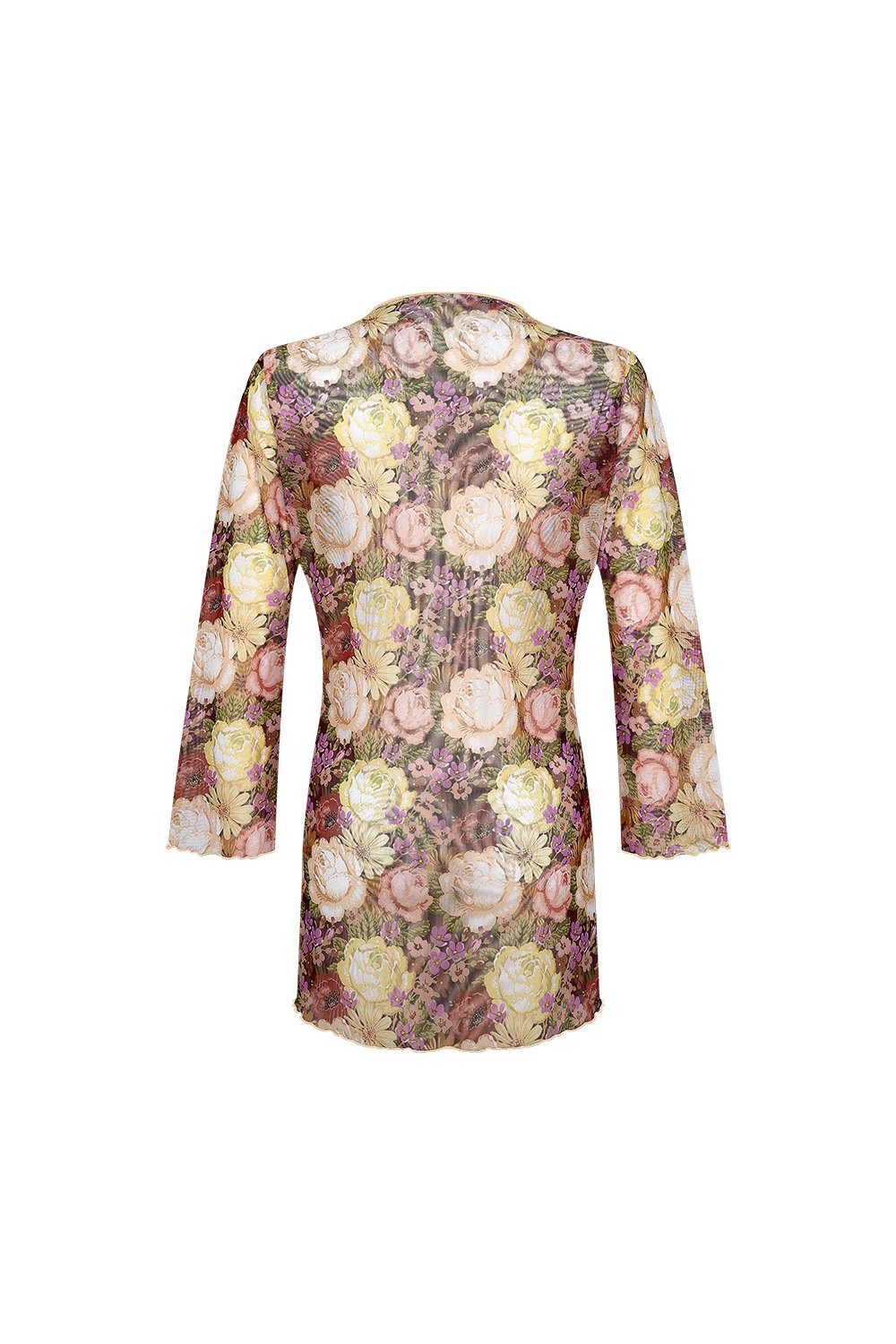 Bonesta-Bellanca Renkli Pastel Çiçek Önü Büzgülü Gömlek Pareo-Pareo & Bandana-2-Milagron.com