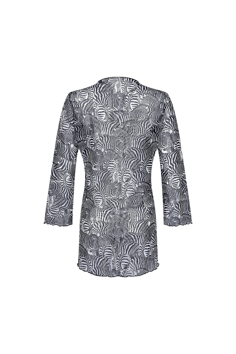 Bonesta-Bellanca Zebra Desenli Önü Büzgülü Gömlek Pareo-Pareo & Bandana-2-Milagron.com