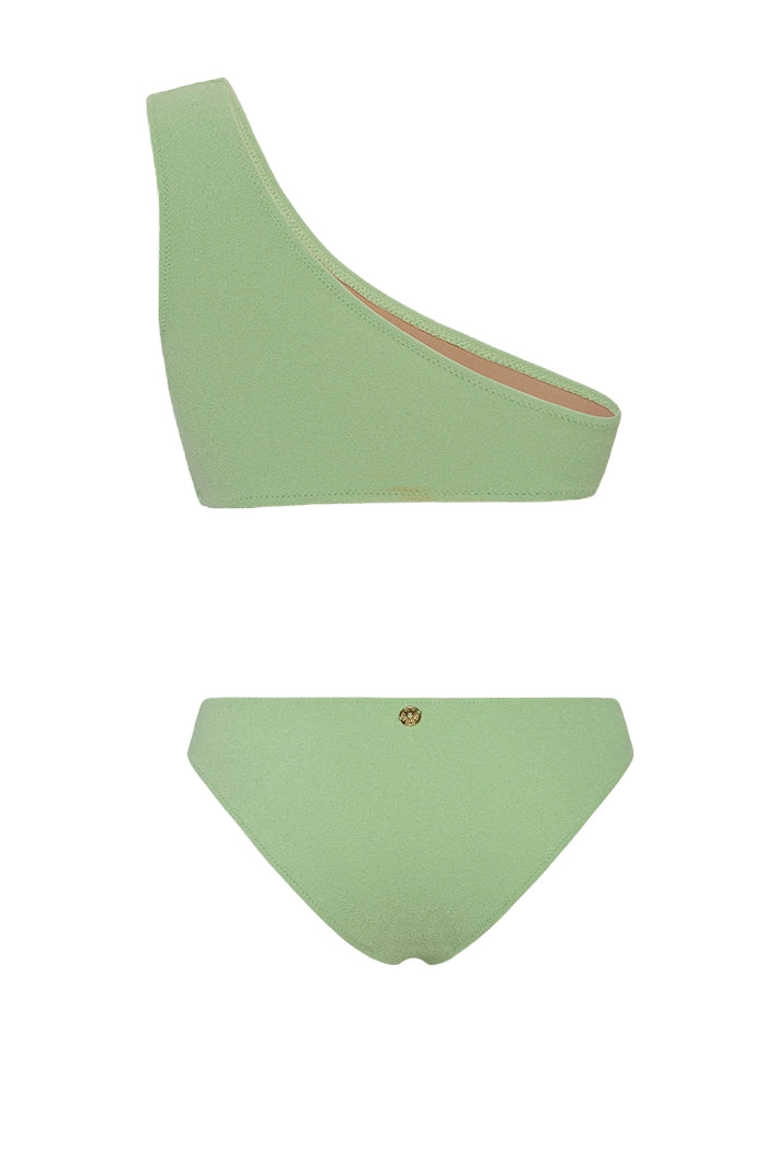 Bonesta-Bush Pistachio Green Terry Tek Omuz Bikini Takımı-Bikini & Mayo-2-Milagron.com