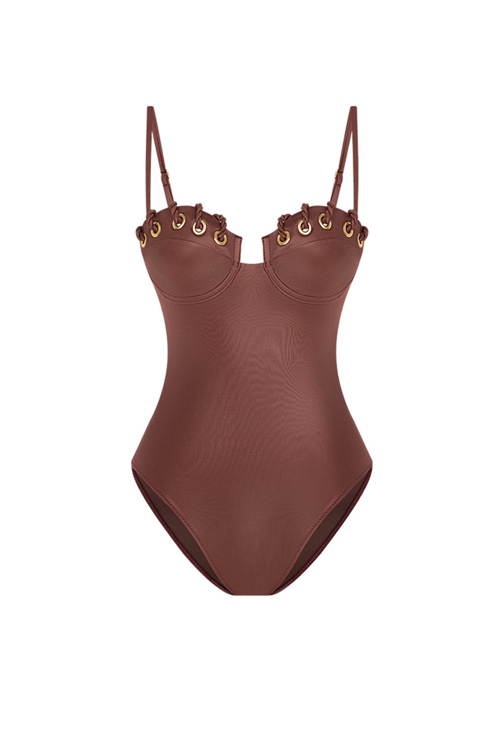 Bonesta-Caliche Burnt Umber Kuşgözlü Kaplı Mayo-Bikini & Mayo-5-Milagron.com