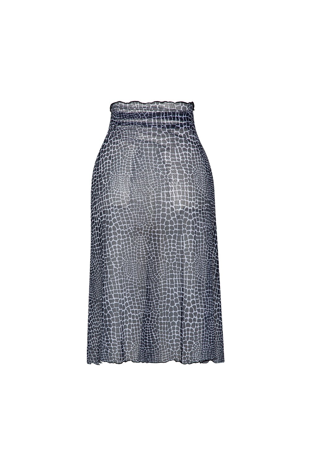 Bonesta-Callie Mozaik Desenli Büzgülü Volanlı Midi Pareo Etek-Pareo & Bandana-2-Milagron.com