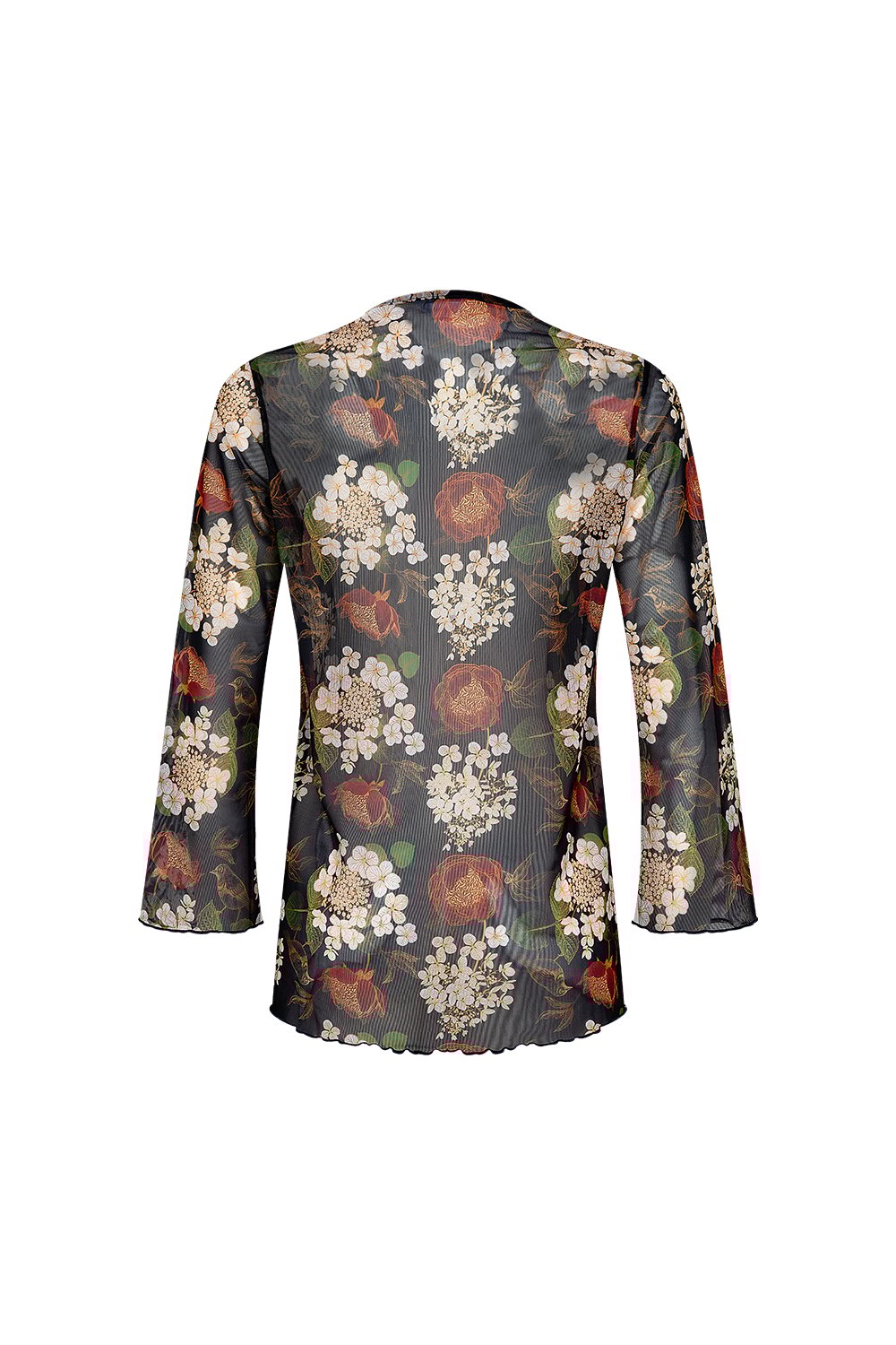 Bonesta-Cameo Koyu Kahve Çiçek Desenli Önü Bağcıklı Gömlek Pareo-Pareo & Bandana-2-Milagron.com