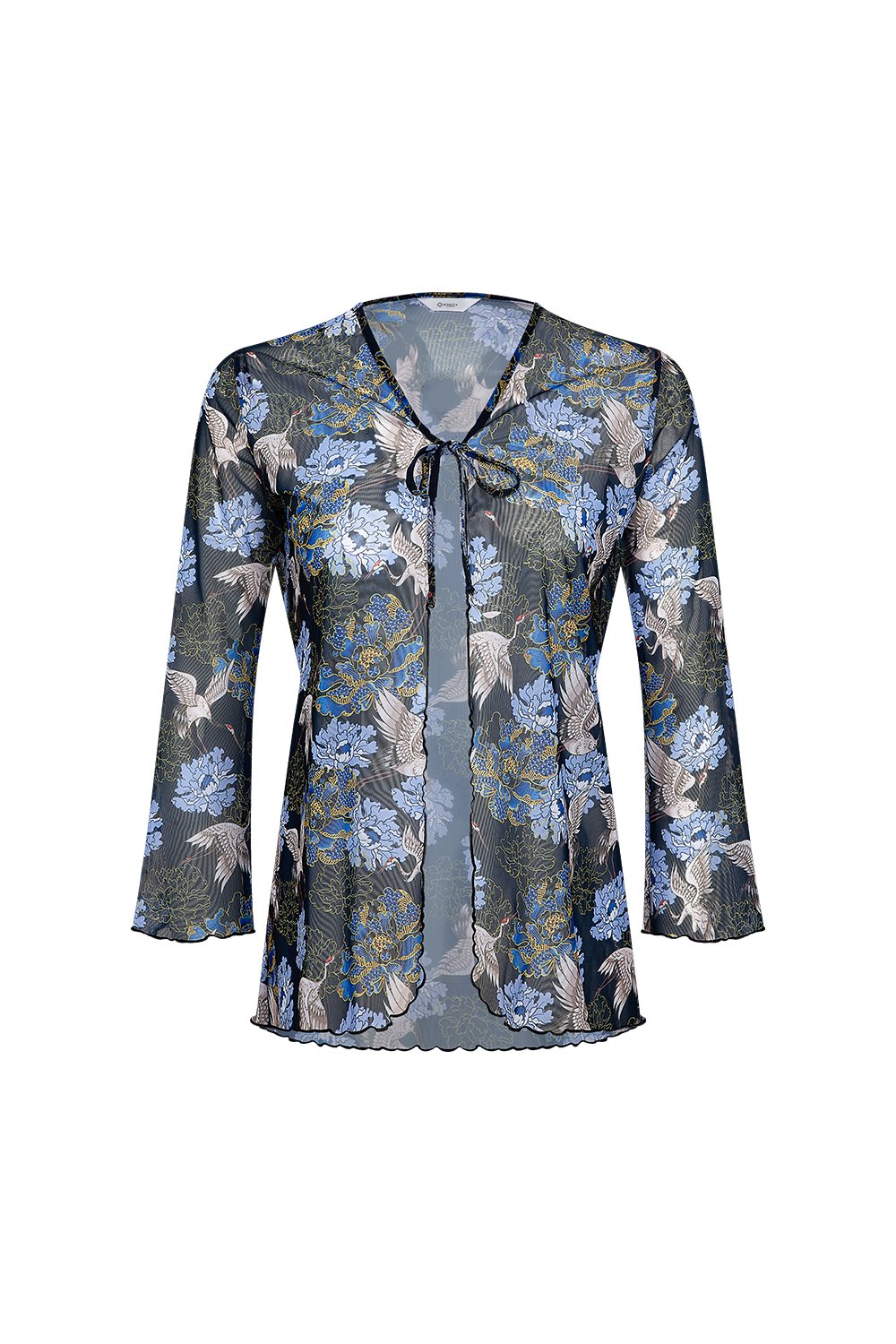 Bonesta-Cameo Kuş Desenli Önü Bağcıklı Gömlek Pareo-Pareo & Bandana-1-Milagron.com