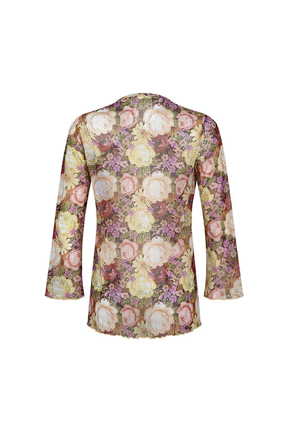 Bonesta-Cameo Renkli Pastel Çiçek Desenli Önü Bağcıklı Gömlek Pareo-Pareo & Bandana-2-Milagron.com