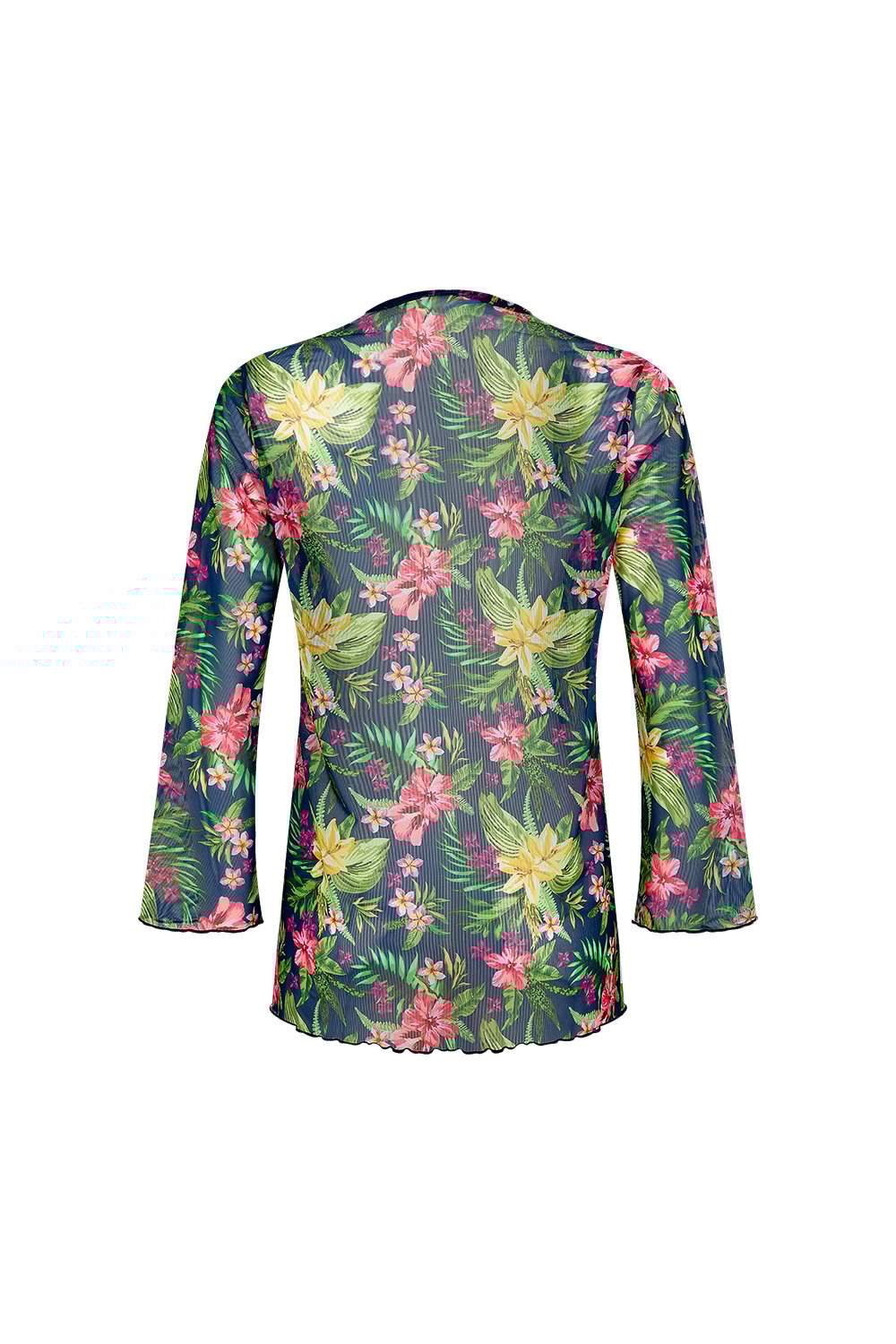 Bonesta-Cameo Yeşil Çiçek Desenli Önü Bağcıklı Gömlek Pareo-Pareo & Bandana-2-Milagron.com