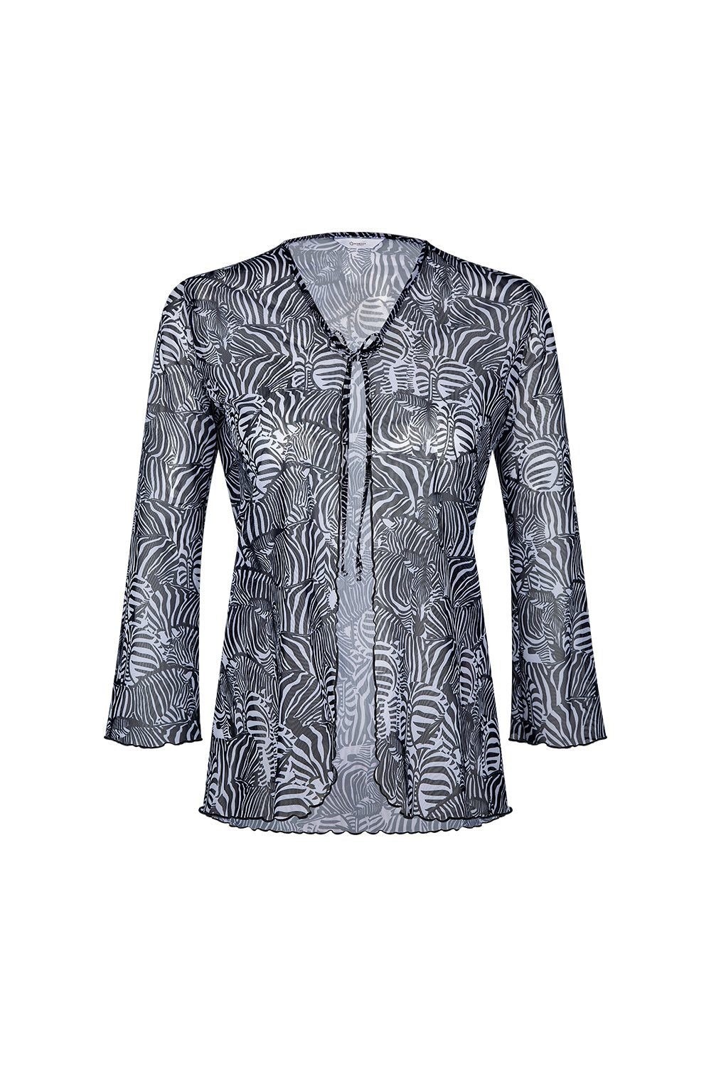 Bonesta-Cameo Zebra Desenli Önü Bağcıklı Gömlek Pareo-Pareo & Bandana-1-Milagron.com