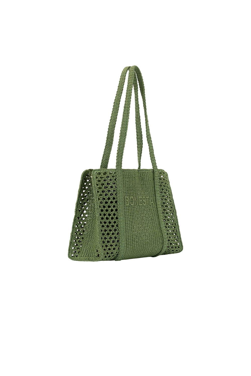Bonesta-Capri Olive Green Plaj Çantası-Omuz Çantası-2-Milagron.com