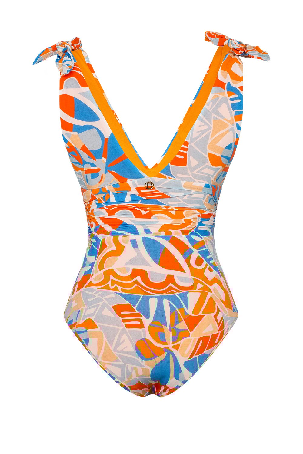 Bonesta-Cholla Abstract Floral Pattern Bağcıklı V Yaka Mayo-Bikini & Mayo-5-Milagron.com