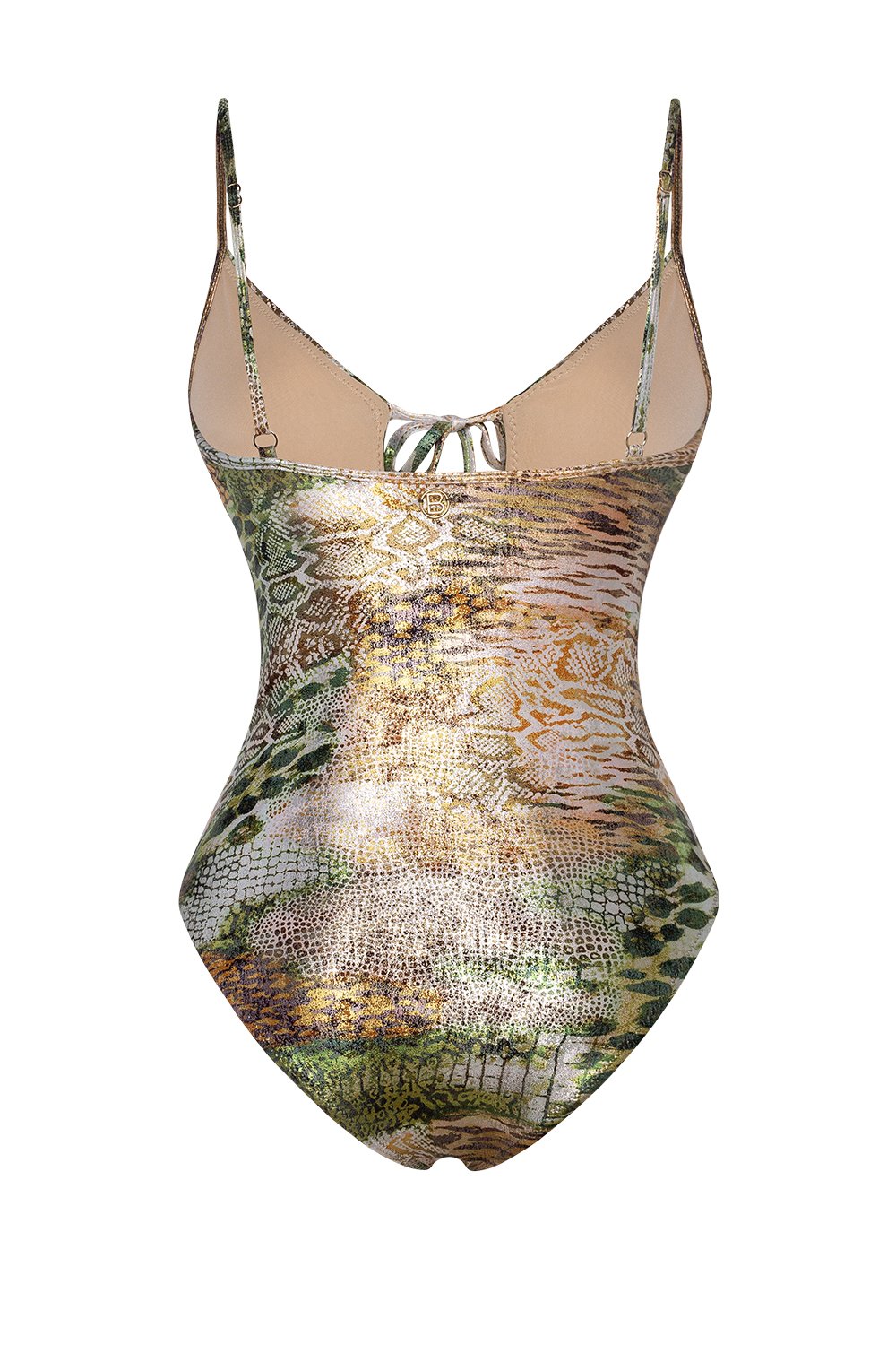 Bonesta-Dainakil Phantom Snake Pattern Bağcıklı V Yaka Mayo-Bikini & Mayo-5-Milagron.com