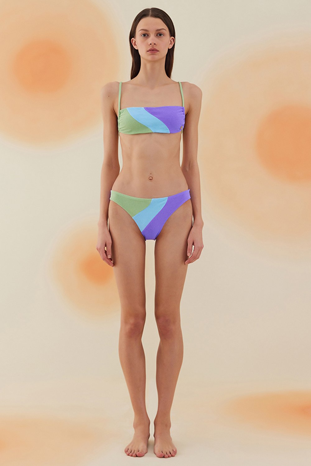 Bonesta-Flat Pistachio Green Terry Straplez Bikini Takımı-Bikini & Mayo-1-Milagron.com