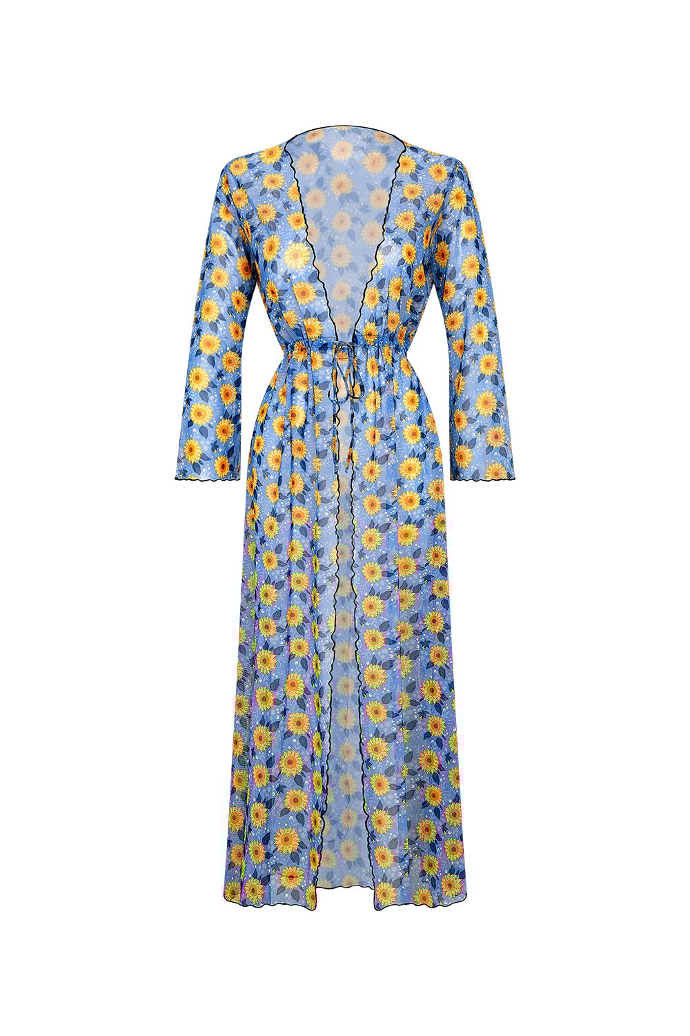 Bonesta-Gerardo Ayçiçeği Desenli Uzun Elbise Pareo-Pareo & Bandana-1-Milagron.com