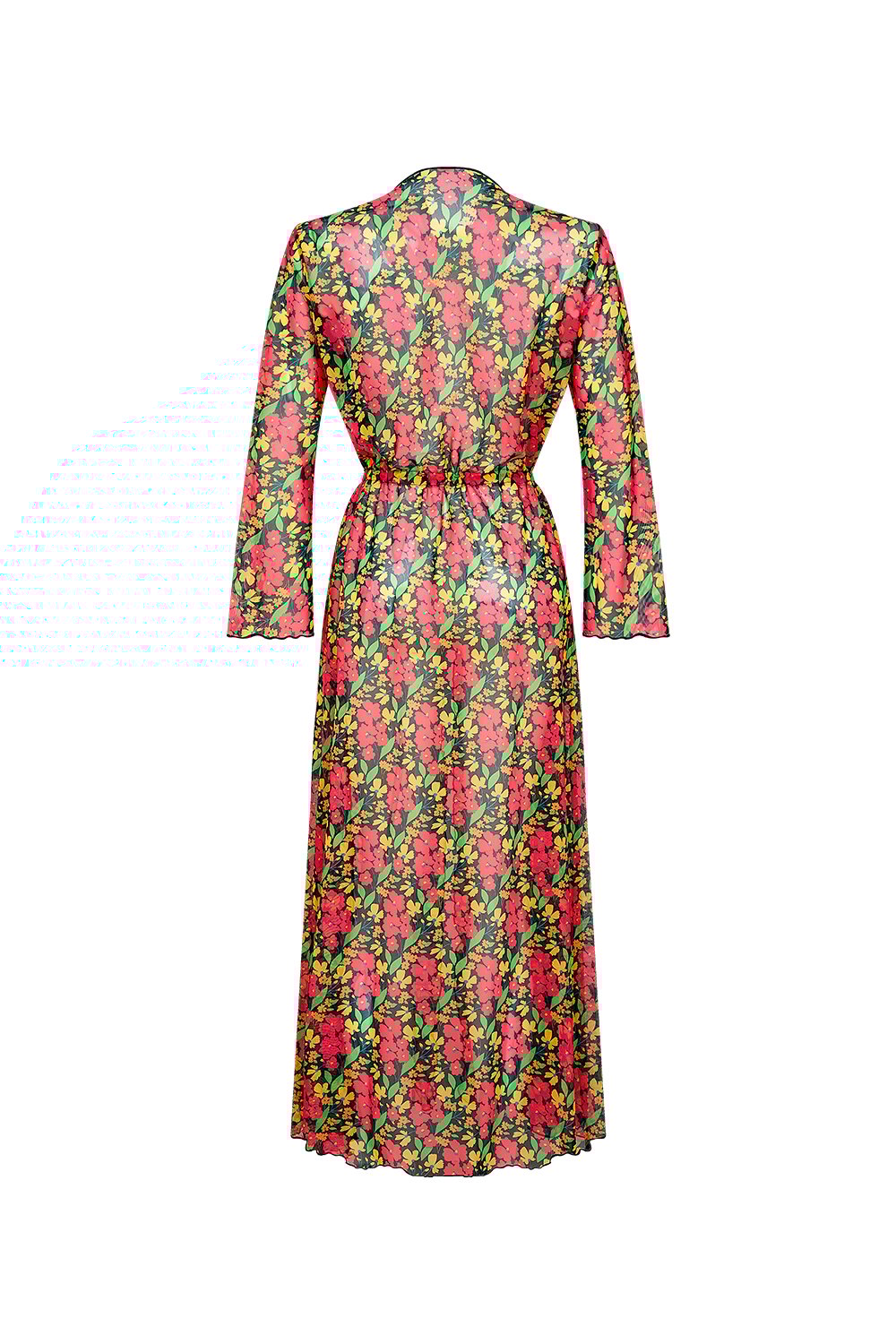 Bonesta-Gerardo Kırmızı Çiçekli Uzun Elbise Pareo-Pareo & Bandana-2-Milagron.com