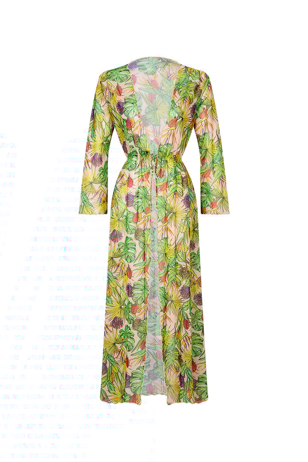 Bonesta-Gerardo Sarı Mor Çiçekli Uzun Elbise Pareo-Pareo & Bandana-1-Milagron.com