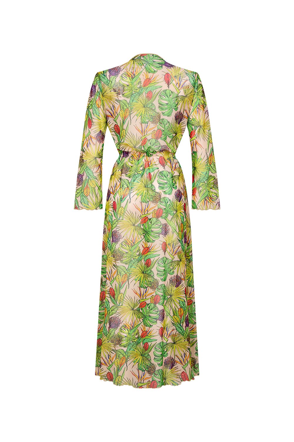 Bonesta-Gerardo Sarı Mor Çiçekli Uzun Elbise Pareo-Pareo & Bandana-2-Milagron.com