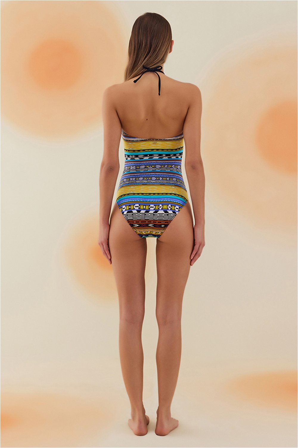 Bonesta-Guelta Navajo Ethnic Pattern Aksesuarlı Straplez Mayo-Bikini & Mayo-3-Milagron.com