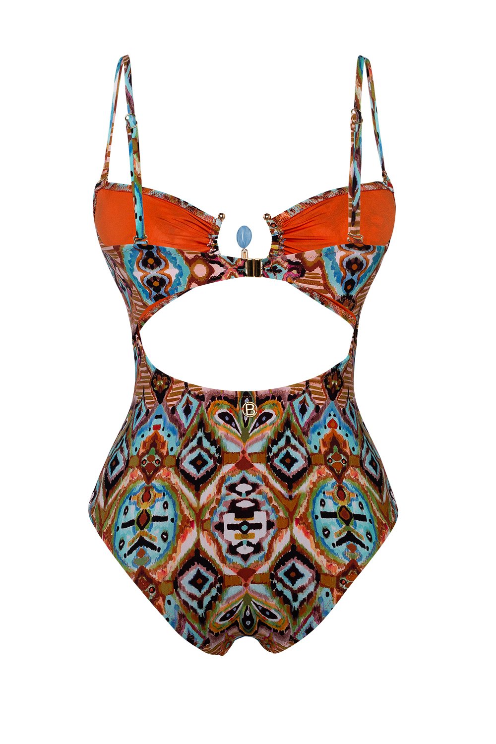 Bonesta-Halula Tapa Ethnic Pattern Aksesuarlı Pencereli Kaplı Mayo-Bikini & Mayo-5-Milagron.com