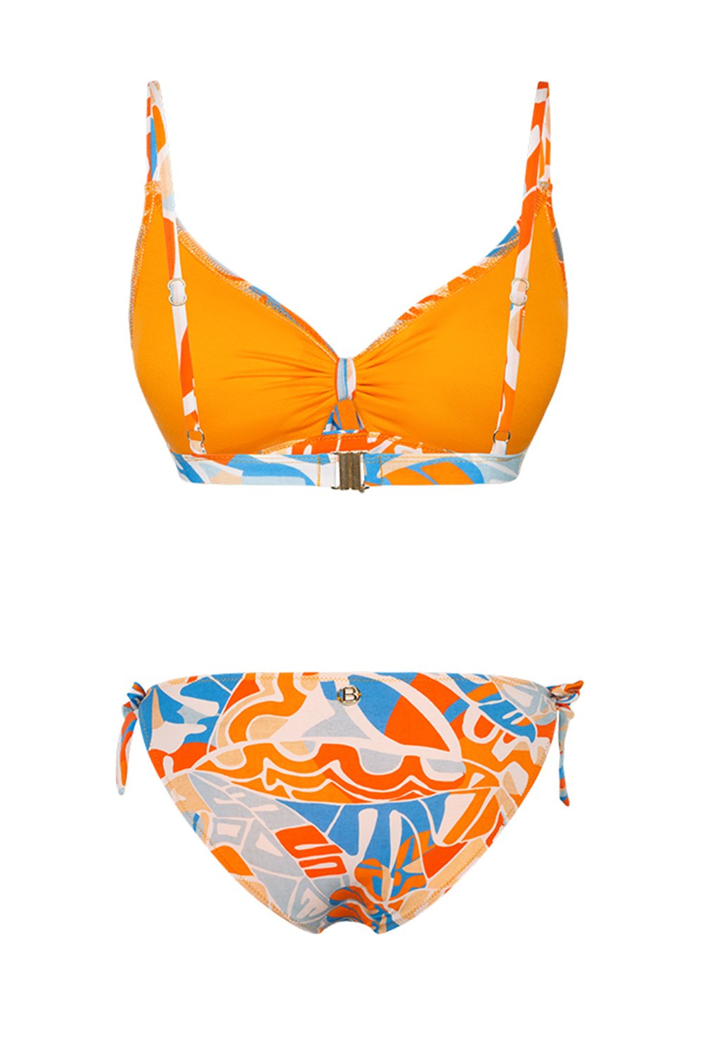 Bonesta-Kalahari Abstract Floral Pattern Askılı Bağcıklı Bikini Takımı-Bikini & Mayo-5-Milagron.com
