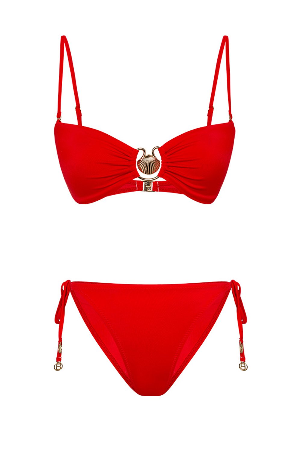 Bonesta-Katpana Scarlet Red Askılı Straplez Bikini Takımı-Bikini & Mayo-3-Milagron.com