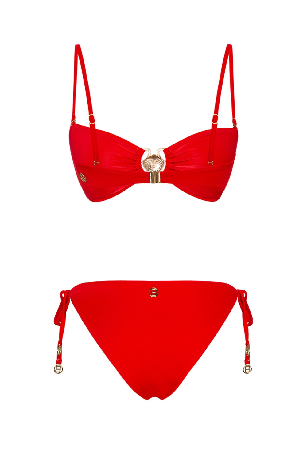 Bonesta-Katpana Scarlet Red Askılı Straplez Bikini Takımı-Bikini & Mayo-4-Milagron.com