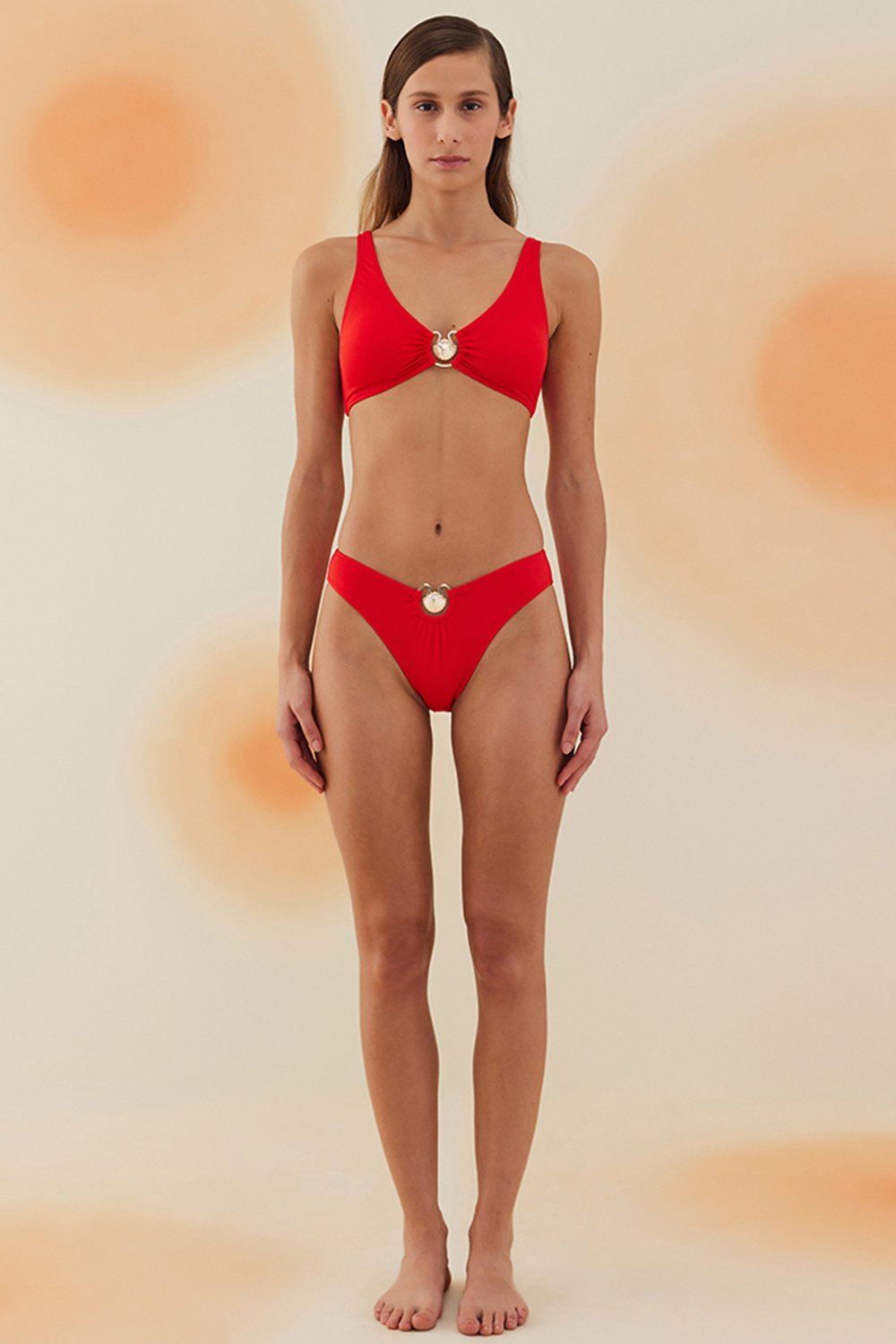 Bonesta-Kharan Scarlet Red Toparlayıcı Bikini Takımı-Bikini & Mayo-1-Milagron.com