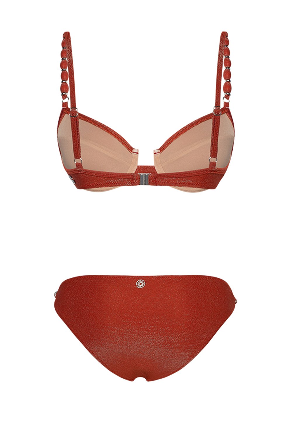 Bonesta-Larzac Ruby Red Boncuklu Balenli Bikini Takımı-Bikini & Mayo-5-Milagron.com