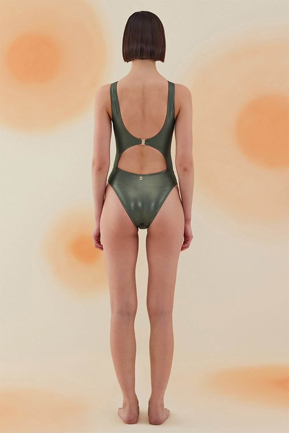 Bonesta-Pimenta Shiny Hunter Green Halter Kesim Mayo-Bikini & Mayo-4-Milagron.com