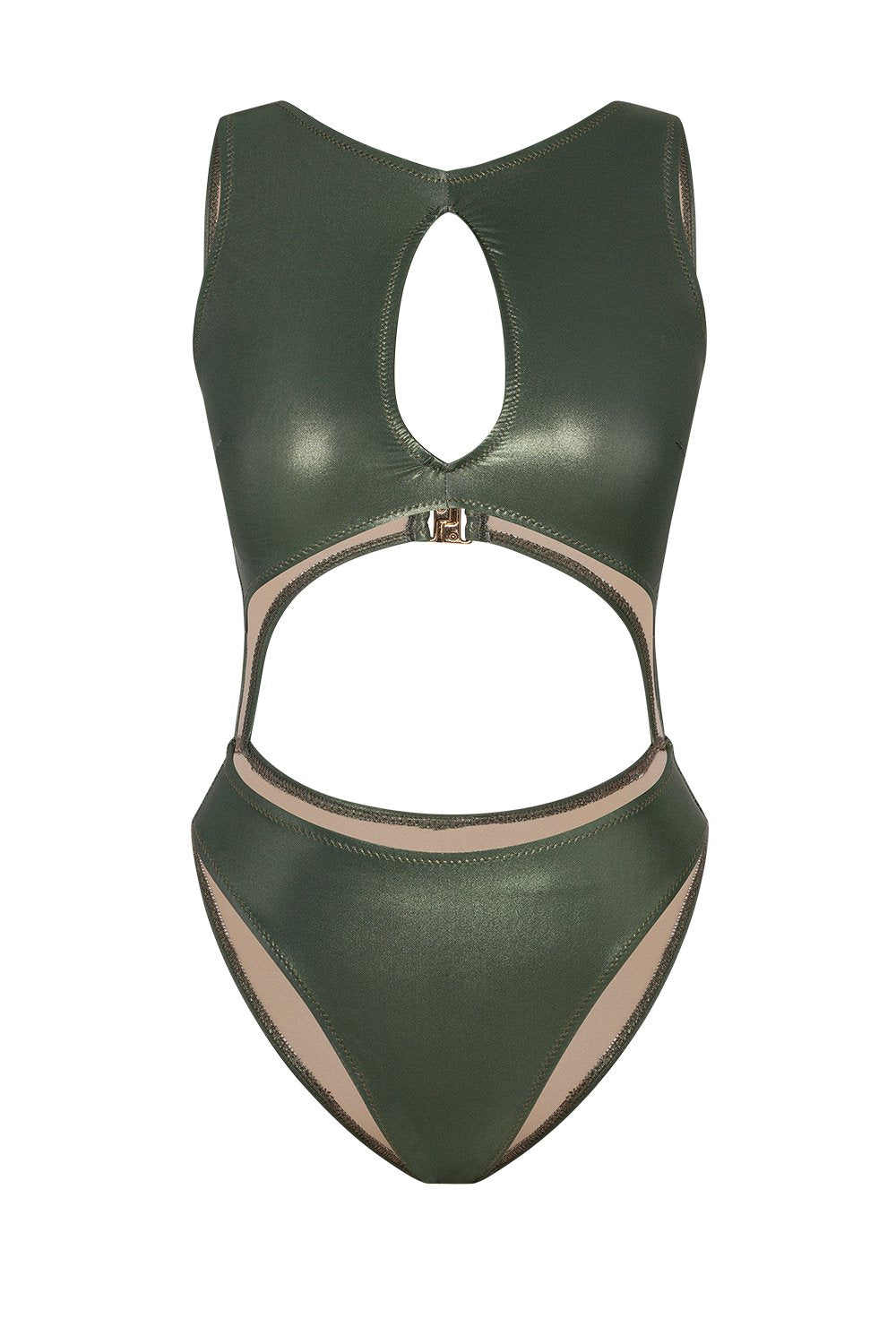 Bonesta-Pimenta Shiny Hunter Green Halter Kesim Mayo-Bikini & Mayo-5-Milagron.com