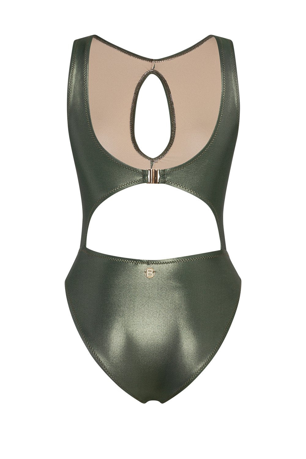 Bonesta-Pimenta Shiny Hunter Green Halter Kesim Mayo-Bikini & Mayo-6-Milagron.com