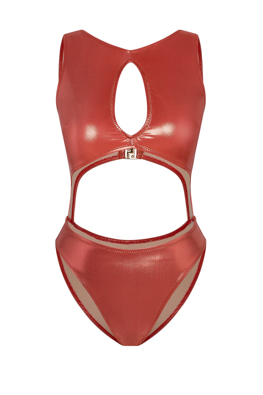 Bonesta-Pimenta Shiny Terracota Red Halter Kesim Mayo-Bikini & Mayo-13-Milagron.com