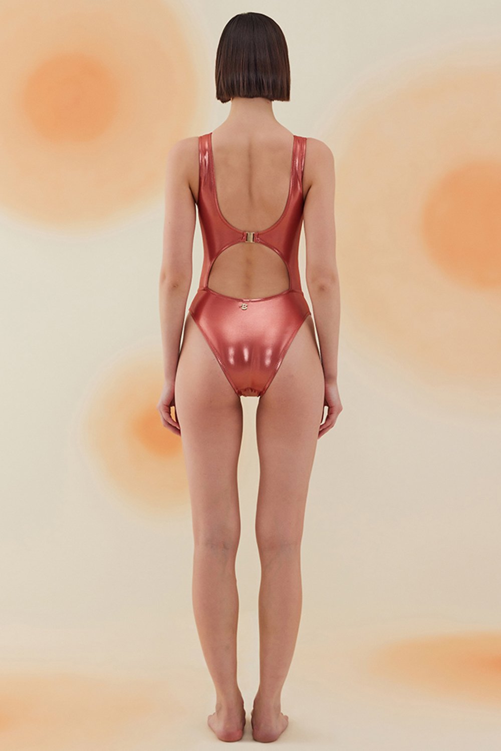 Bonesta-Pimenta Shiny Terracota Red Halter Kesim Mayo-Bikini & Mayo-4-Milagron.com