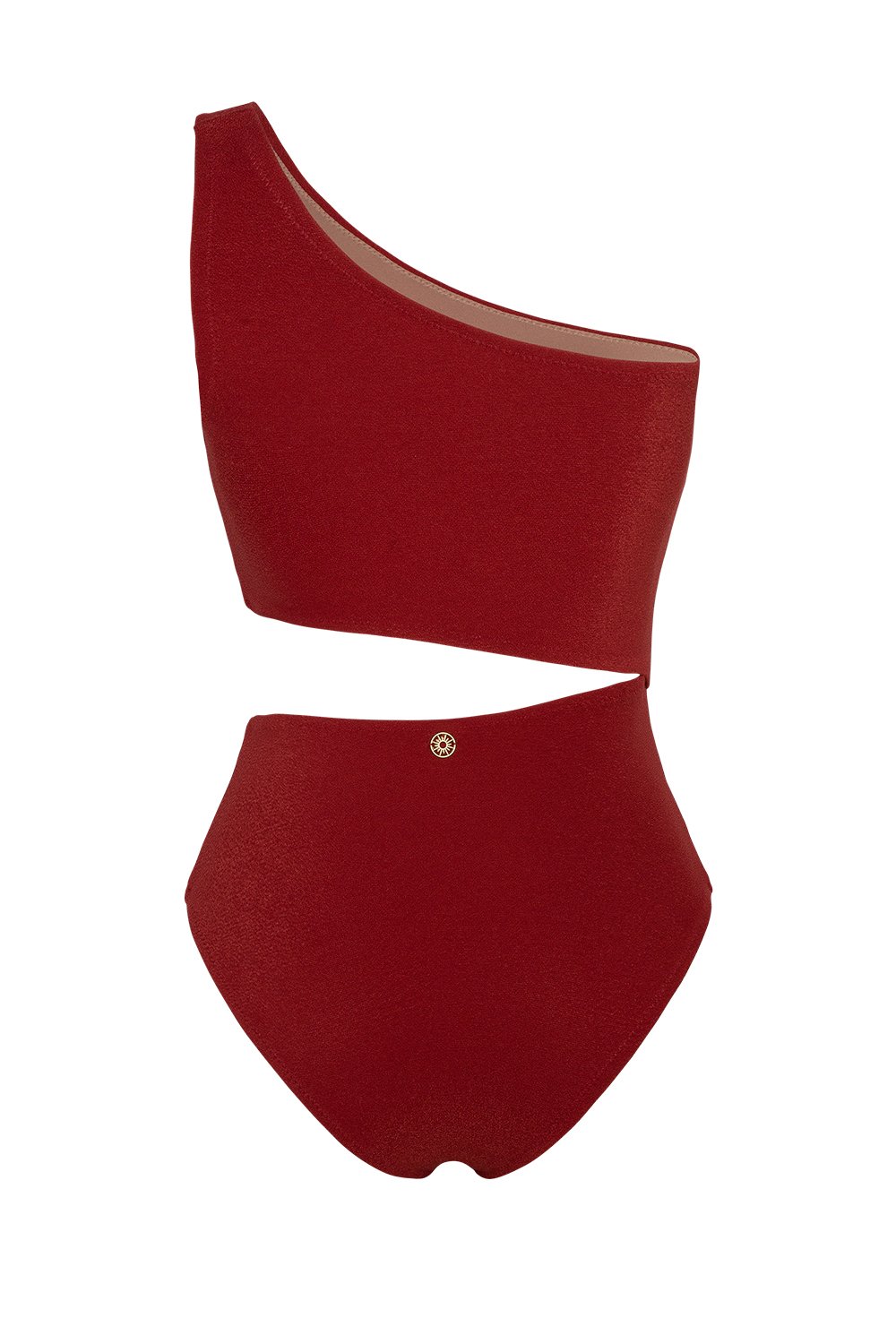 Bonesta-Playa Burgundy Tek Omuz Asimetrik Mayo-Bikini & Mayo-5-Milagron.com