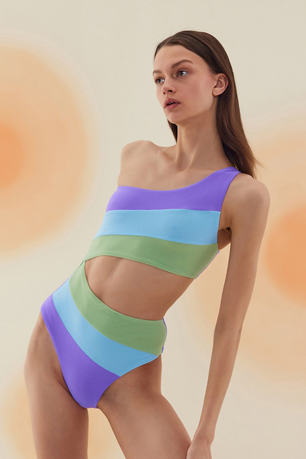 Bonesta-Playa Pistachio Green Tek Omuz Asimetrik Mayo-Bikini & Mayo-3-Milagron.com