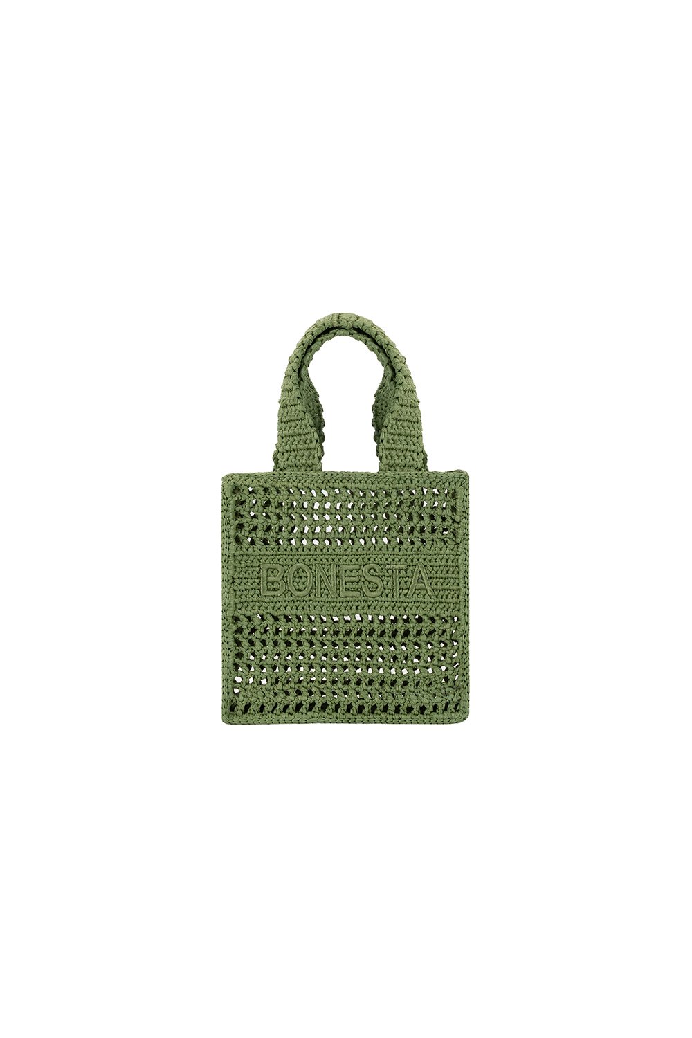 Bonesta-Positano Mini Olive Green Plaj Çantası-Omuz Çantası-1-Milagron.com