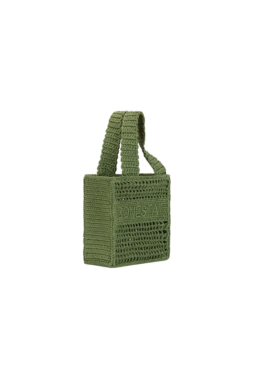 Bonesta-Positano Mini Olive Green Plaj Çantası-Omuz Çantası-2-Milagron.com